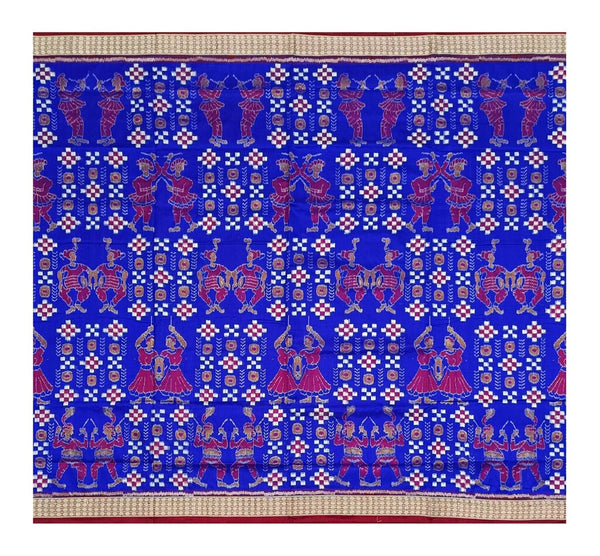 Nartaki and Pasapali design sambalpuri silk saree with blouse piece